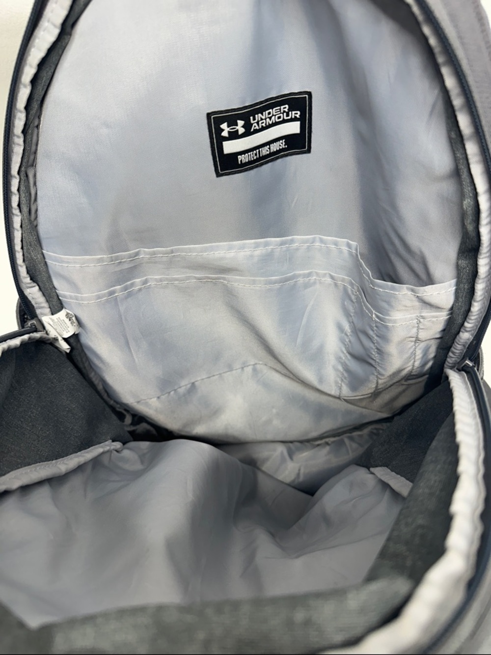 Under Armour Hustle 6.0 Backpack Storm Tech Laptop Sleeve Shoe Pocket Gray - Picture 5 of 7